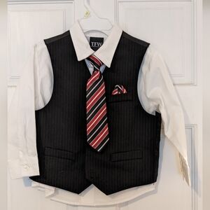 Boys vest, shirt and tie set plus dockers pants and free suit